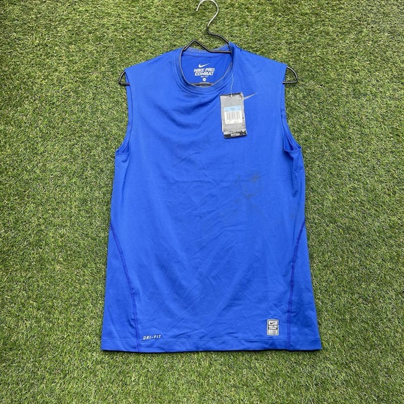 Nike Other - Nike Pro Training Tank Top Mens Medium Dri-Fit Sleeveless Slim Fit Blue 838087